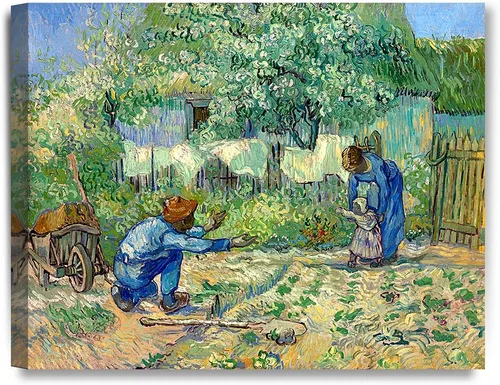 Vista 91 de Serie de pinturas de Vincent Van Gogh (favoritos). Reproducción de arte clásico de Van Gogh, impreso en lienzo, Algodón, Almond Blossom, 16x20