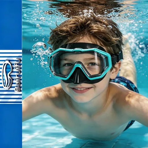 Vista 6 de Kids Swim Goggles 4‑16, 3‑Window Shatter‑Resistant Anti‑Fog, 180‑Degree Panoramic View with Nose Cover