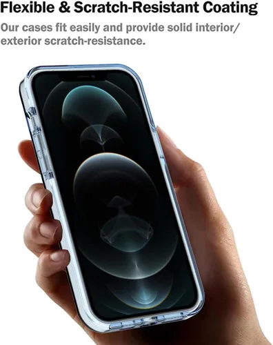Vista 6 de ArtsEvo Diseño transparente a prueba de golpes para iPhone 13 Pro, protección certificada contra caídas de 6.6 pies, bordes elevados que protegen
