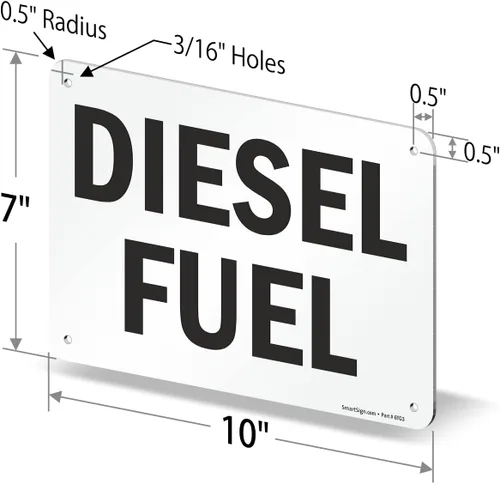 Vista 6 de SmartSign Letrero "Diesel Combustible" Aluminio de 7" x 10