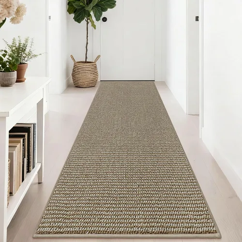 Vista 45 de BEQHAUSE Alfombra de Entrada de 20"x32" Tapete Interior para Puerta Antideslizante Lavable, Alfombras de Pasillo Absorbentes y Resistentes a Manchas