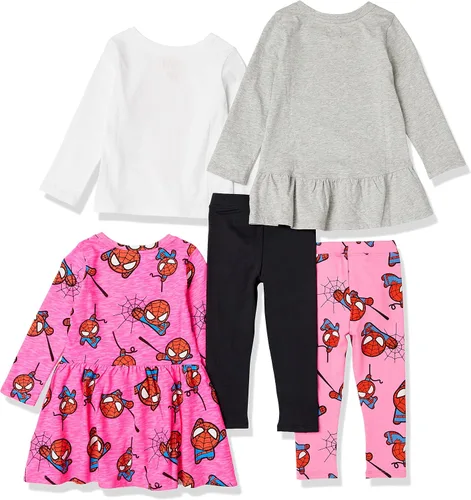 Vista 58 de Amazon Essentials Disney Marvel Star Wars Frozen Conjunto de ropa de mezcla y combinación de princesa para niñas y niños pequeños