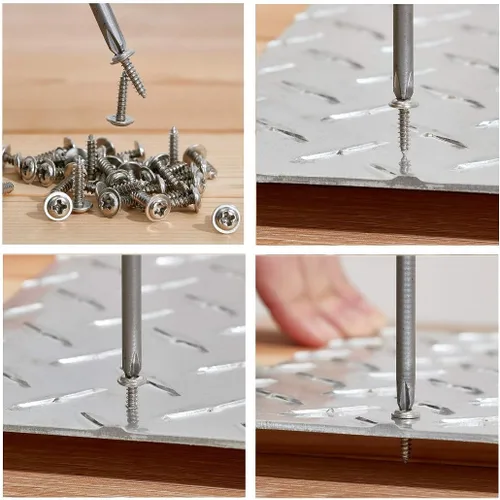 Vista 4 de Threetwofour Paquete de 100 soportes de montaje de tira de luz, clips de fijación de luz de cinta, abrazadera de tira de luz LED, fijación de doble