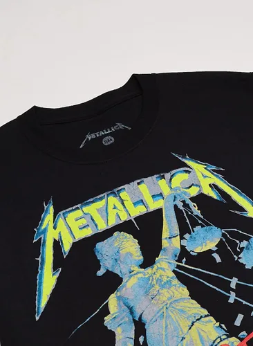 Vista 2 de Metallica Men's Metallica Justice for All T-Shirt Negro