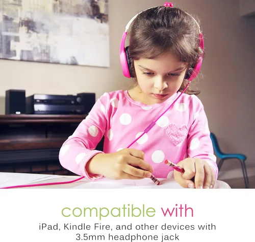 Vista 8 de MEE Audio KidJamz - 3 auriculares de escucha segura para niños con limitador de volumen y micrófono integrado, auriculares ajustables en la oreja