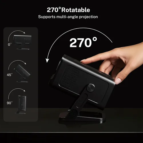 Vista 14 de Mini proyector para dormitorio con WiFi y Bluetooth bidireccional 1080P 4K soporte inteligente Android TV OS Aplicaciones integradas Keystone
