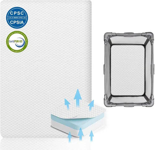 Vista 13 de Lisara Colchón para Moisés de Bebé, 30 x 18 pulgadas, Colchón de Espuma Viscoelástica de Gel de Doble Cara para Moisés con Cubierta Impermeable