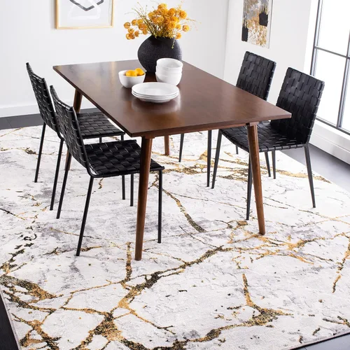 Vista 15 de SAFAVIEH Amelia Collection - Alfombra decorativa de 2 x 4 pies, gris y negro, diseño abstracto moderno, no desprende pelusa y de fácil cuidado