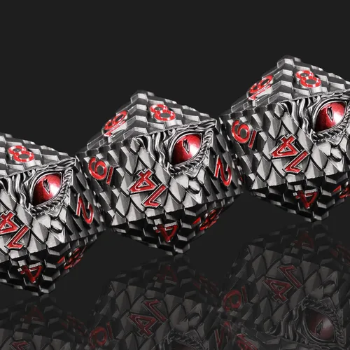 Vista 6 de 1 dado de metal D20 DND – Dados poliédricos gigantes metálicos de 20 caras, dados grandes de 1.378 in de ojo de dragón para juego de mesa