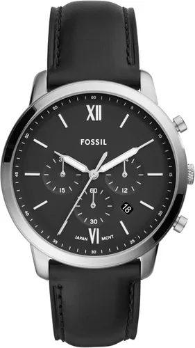 Vista 10 de Fossil Neutra - Reloj cronógrafo de cuarzo de acero inoxidable y cuero para hombre Pulsera negra/marrón