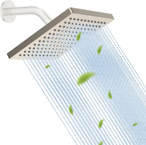 Vista 18 de Hibbent Cabezal de ducha filtrado de metal, cabezal de ducha de lluvia de alta presión de 6 pulgadas, filtro de ducha de 20 etapas para suavizador
