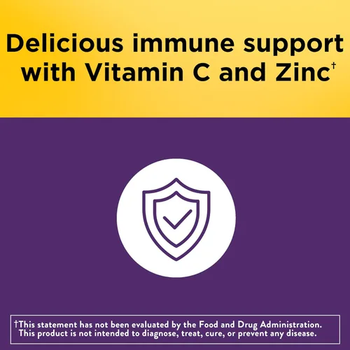 Vista 3 de Nature Made Saúco con vitamina C y zinc, suplemento dietético para apoyo inmunológico, 60 gomitas y suministro para 30 días