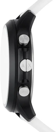 Vista 3 de Armani Exchange - Reloj de cuarzo Hampton para hombre, Blanco, Correa