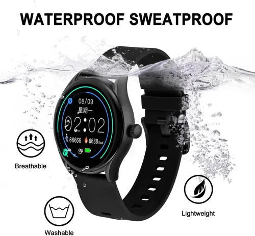 Vista 9 de BISONSTRAP Correas de reloj de silicona, correas de reloj delgadas con liberación rápida, 0.787 in, negro con hebilla negra