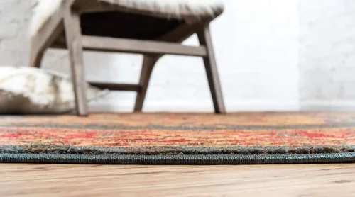 Vista 5 de Unique Loom Sahand Collection - Alfombra Arsaces (2 pies 2 pulgadas x 3 pies 1 pulgada, rectangular, azul marino/gris)