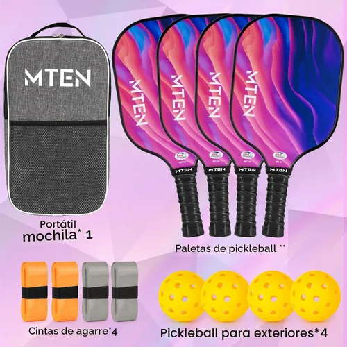 Vista 6 de MTEN Pickleball Paddles Set of 2/4/1, USAPA Approved Fiberglass Rackets