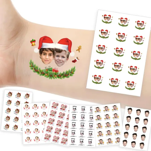 Vista 37 de Tatuajes temporales personalizados con foto y nombre, logotipo personalizado para adultos, niños, mujeres, hombres, regalo de boda, cumpleaños