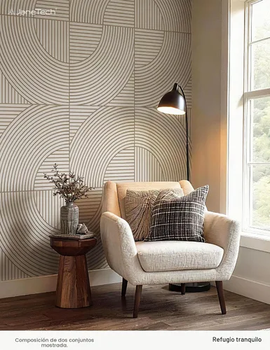 Vista 4 de JaneTech Paneles acústicos de pared de 23.62 x 23.62 pulgadas, 6 paneles acústicos de fieltro para decoración de pared, reducción de ruido y control