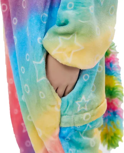 Vista 23 de Mameluco de unicornio para pijamas de animales, cosplay, disfraz unisex de Halloween