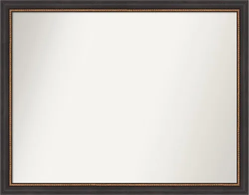 Vista 250 de Amanti Art Espejo de baño negro para sobre el fregadero, 23 x 23 pulgadas, espejo cuadrado negro Ashton, marco de madera tradicional mediano, se