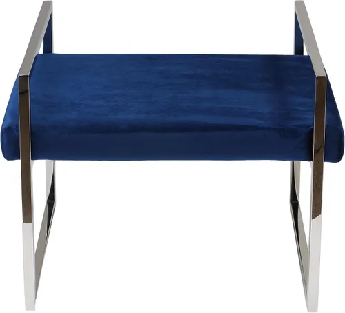 Vista 4 de Cortesi Home Anna Bench Ottoman, 24 pulgadas, azul