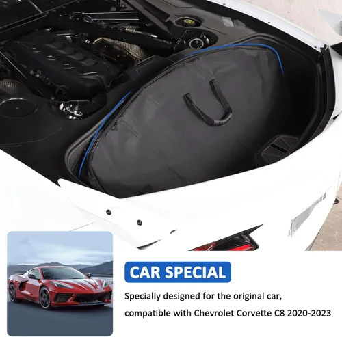 Vista 5 de Daeiclru Bolsa de almacenamiento extraíble para panel de techo compatible con Chevrolet Corvette C8 2020-2026, bolsa de almacenamiento rígida