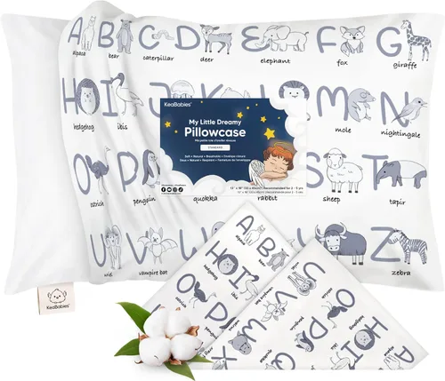 Vista 17 de KeaBabies - Funda de almohada de algodón orgánico de 13 x 18 pulgadas, ABC Abc Tierra