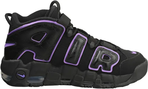 Vista 6 de Nike Air More Uptempo tenis de piel blancasnegras para hombre