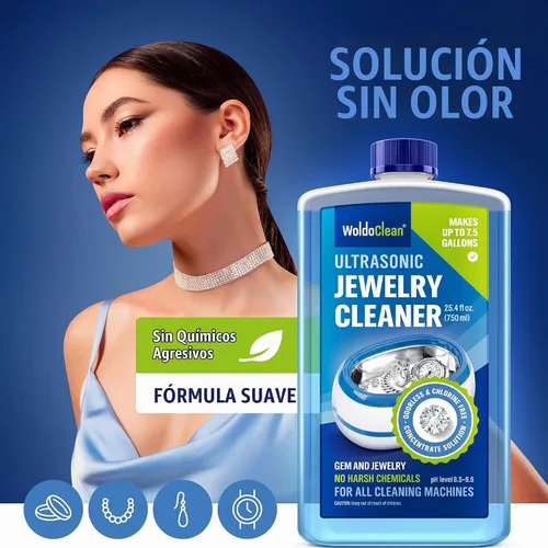 Vista 3 de WoldoClean Solución ultrasónica para limpiar joyas - Concentrado líquido