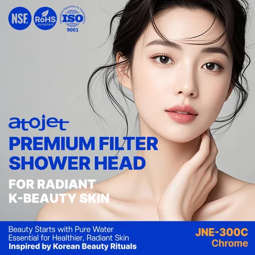 Vista 2 de Ducha de filtro premium arraigada en la cultura de belleza de lujo de Corea, filtros de carbono puro para una piel más suave y un cabello más suave