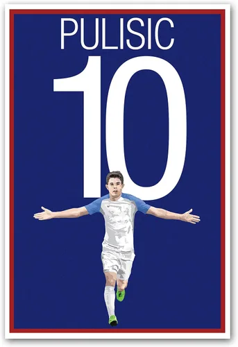 Vista 4 de Graphics 17 Cartel del equipo nacional masculino de Christian Pulisic Estados Unidos