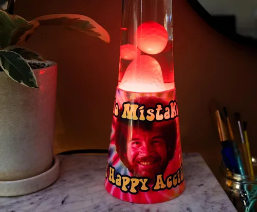 Vista 8 de Bob Ross Tie-Dye Motion - Luz de estado de ánimo 16 pulgadas de alto