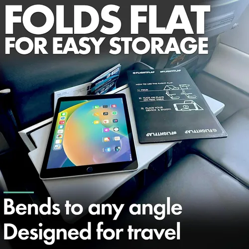 Vista 8 de Flight Flap Soporte flexible para tablet de avión, soporte flexible para teléfono celular y tableta, extra grande de 12 x 7 pulgadas, soporte