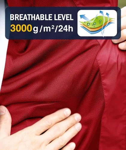 Vista 33 de SWISSWELL Chaqueta impermeable para hombre, rompevientos, ligera con capucha para uso diario casual