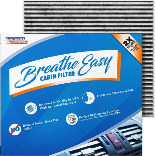 Vista 34 de Spearhead Odor Defense Breathe Easy - Filtro de cabina para AC y calentador Compatible con Chrysler 200 2015-17, Cherokee 2014-18 como OEM Hasta