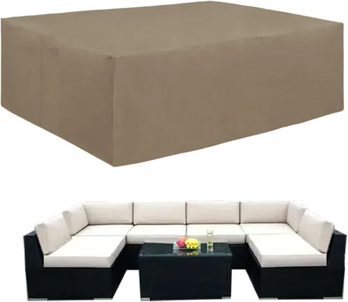 Vista 15 de Easy-Going Funda resistente 600D para muebles de patio, juego de mesa y silla rectangular al aire libre, funda impermeable para exteriores