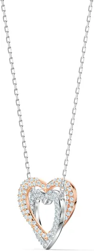 Vista 5 de SWAROVSKI Infinity Heart Jewelry Collection, Rose Gold & Rhodium Tone Finish, Clear Crystals