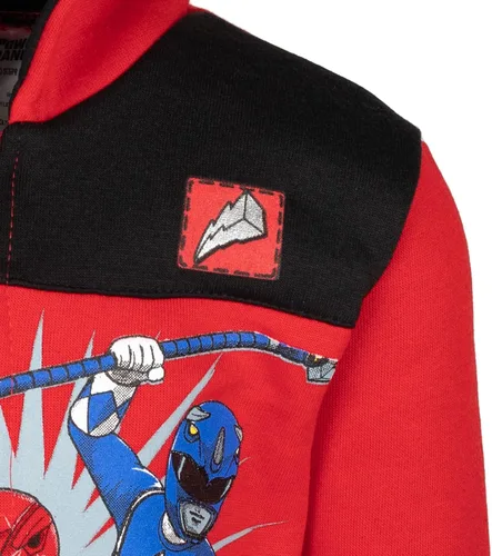 Vista 6 de Power Rangers Sudadera con capucha de media cremallera para niños pequeños a grandes