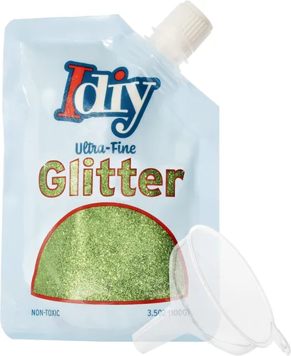Vista 12 de iDIY - Brillantina ultra fina azul aguamarina (3.5 onzas), purpurina extrafina con bolsa de boquilla fácil de verter y embudo para resina, slime