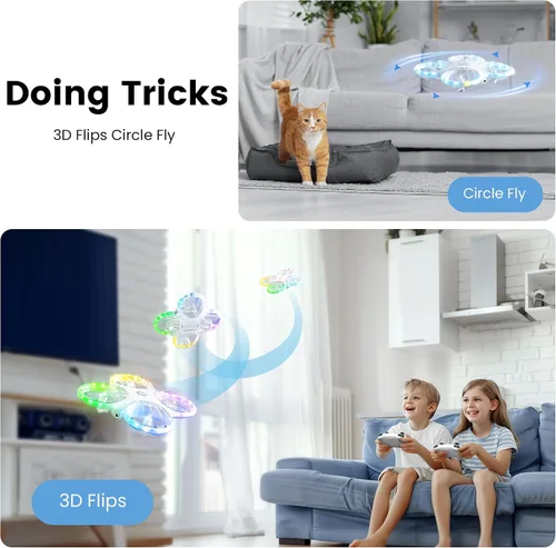 Vista 7 de Ameta Drones para niños y adultos, dron RC con cámara FPV HD 1080P, juguetes geniales de regalo para niños y niñas adolescentes, juguetes STEM