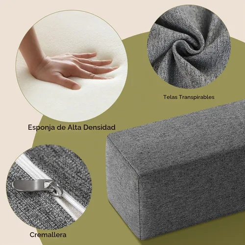 Vista 5 de DEEPSHARK Relleno de espacio para cama individual, esponja 45D de alta densidad, funda extraíble y lavable, relleno extensor de colchón para espacio