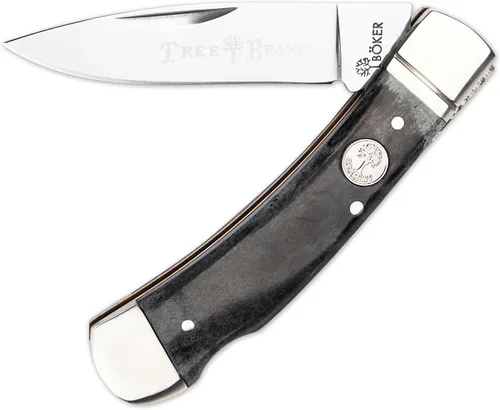 Vista 2 de Böker Lockback - Cuchillo de bolsillo de 2.95 pulgadas, ciervo auténtico, serie tradicional 2.0, fabricado en Alemania