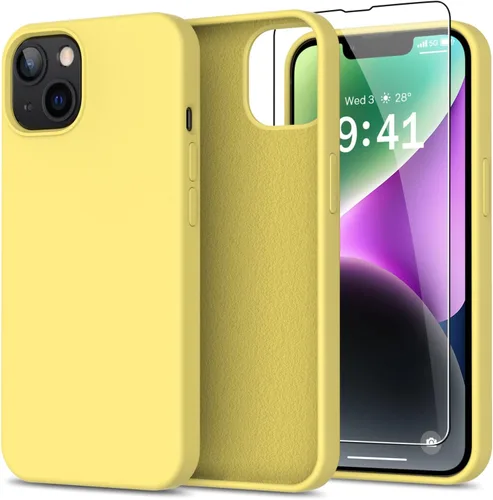 Vista 36 de bemal Funda para iPhone 14 Pro con protector de pantalla, silicona líquida de ajuste delgado, forro de microfibra suave, diseñada para mujeres