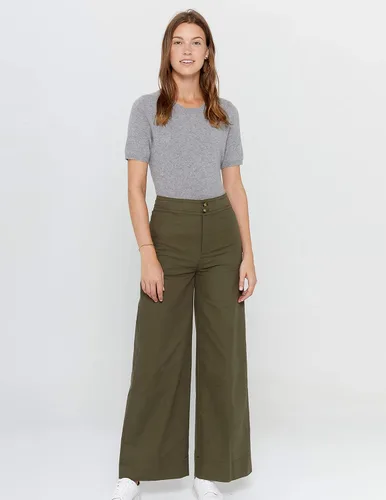 Vista 4 de State Cashmere Suéter de manga corta con cuello redondo 100% puro de cachemira clásico sin botones para mujer
