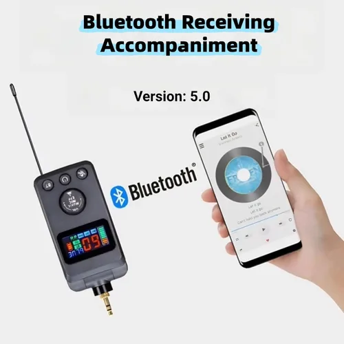 Vista 5 de Microfono, micrófonos recargables duales inalámbricos para karaoke con receptor para canto de karaoke, discurso, iglesia, compatible con teléfono