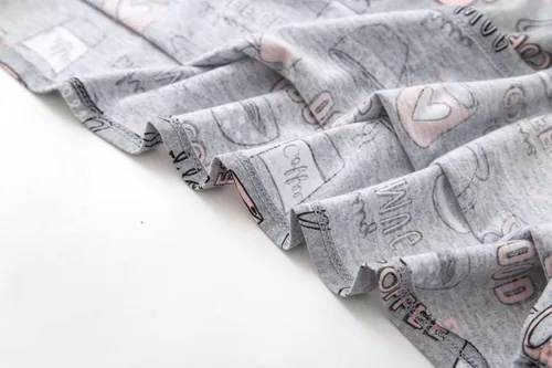 Vista 7 de PNAEONG Paquete de 3 camisones de algodón para mujer, ropa de dormir de manga corta, camisa casual con estampado