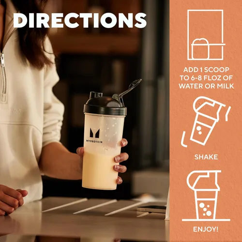 Vista 3 de Myprotein Impact aislado de proteína de suero, 1 kg (40 porciones) Vainilla helado, 22g de proteína, 3.5g de glutamina y 4.5g de BCAA por porción