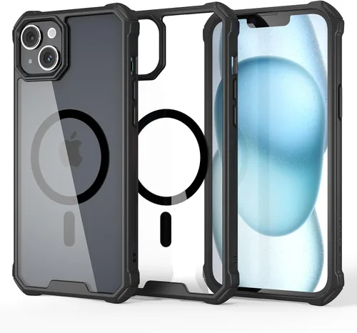 Vista 9 de RAPTIC Funda magnética Air para iPhone 15, funda protectora transparente a prueba de golpes, grado militar probada para caídas de 10 pies, funda