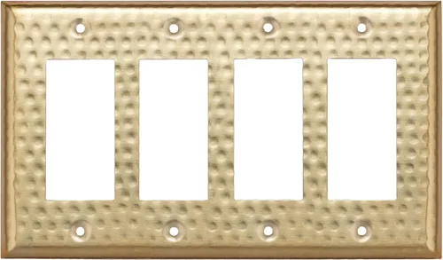 Vista 26 de Monarch Abode placa de pared basculante de una banda, placa de pared de cobre puro martillado a mano para un solo interruptor, cubierta decorativa