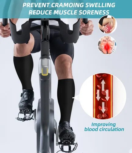 Vista 4 de FuelMeFoot Calcetines de compresión - 20-30mmHg Soporte graduado para hombres y mujeres, ideales para fútbol, correr y enfermeras